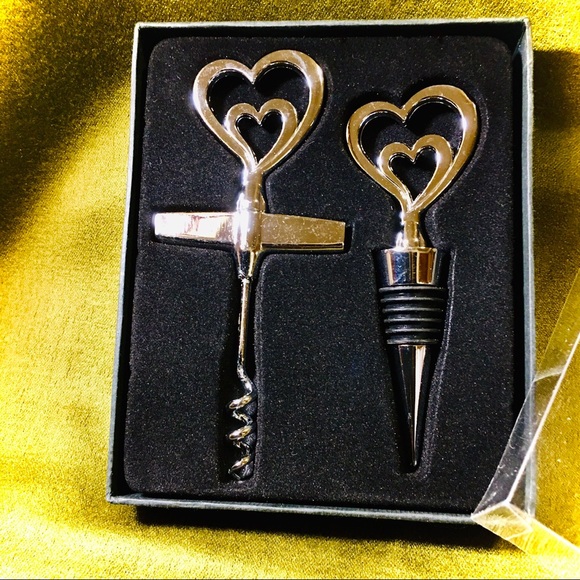BOTTLE OPENER CORKSCREW & STOPPER BOXED SET CHROME - Picture 3 of 5